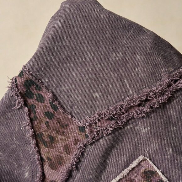 Multicolor Boho Women's Leopard Print Casual Woven Jacket - Picture 7 of 7